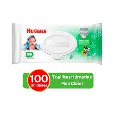 TOALLITAS HUMEDAS HUGGIES VERDE MAXCLEAN X 100 UNID - Ecofarma