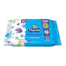 TOALLITAS HUMEDAS PEQUEÑIN ANTIBACTERIAL X 10 UNID. - Ecofarma