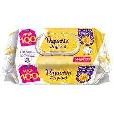 TOALLITAS HUMEDAS PEQUEÑIN ORIGINAL AMARILLO X 100 UNID. - Ecofarma