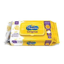 TOALLITAS HUMEDAS PEQUEÑIN ORIGINAL AMARILLO X 50 UNID. - Ecofarma