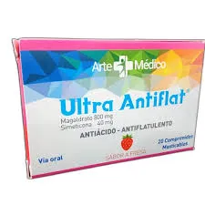 ULTRA ANTIFLAT FRESA CAJA X 20 COMPRIMIDOS MASTICABLES - Ecofarma