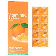 VITAMINA C 500 MG MANDARINA CAJA X 100 COMP. MASTICABLES - Ecofarma