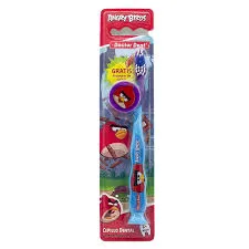 CEPILLO DOCTOR DENT ANGRY BIRDS SINGLE SUCTION CON TAPA 5 + - Ecofarma