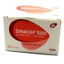 DINACEF 500 CEFRADINA  CAJA X 100 CAPSULAS - Ecofarma
