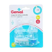 JUEGO DE TETINAS ESTANDAR GENIAL 1M+ - Ecofarma