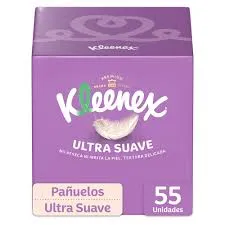 KLEENEX ULTRA SUAVE CUADRADO CAJA X 55 PAÑUELITOS - Ecofarma