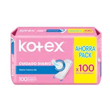 KOTEX CUIDADO DIARIO X 100 UNIDADES - Ecofarma