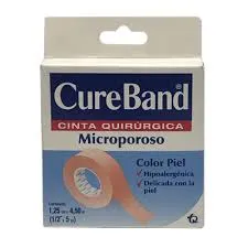 MICROPORE CURE BAND PIEL 1.25 CM - Ecofarma