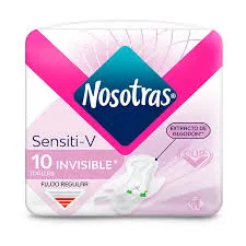NOSOTRAS INVISIBLE SENSITI V X 10 TOALLAS - Ecofarma