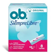 OB MINI SIEMPRE LIBRE CAJA X 8 TAMPONES - Ecofarma