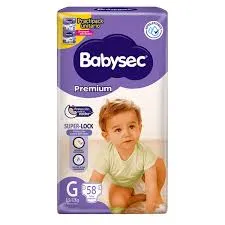 PAÑAL BABYSEC PREMIUN G X 58 UNIDADES - Ecofarma