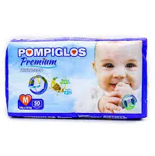 PAÑAL POMPIGLOS TALLA M X 50 UNIDADES - Ecofarma