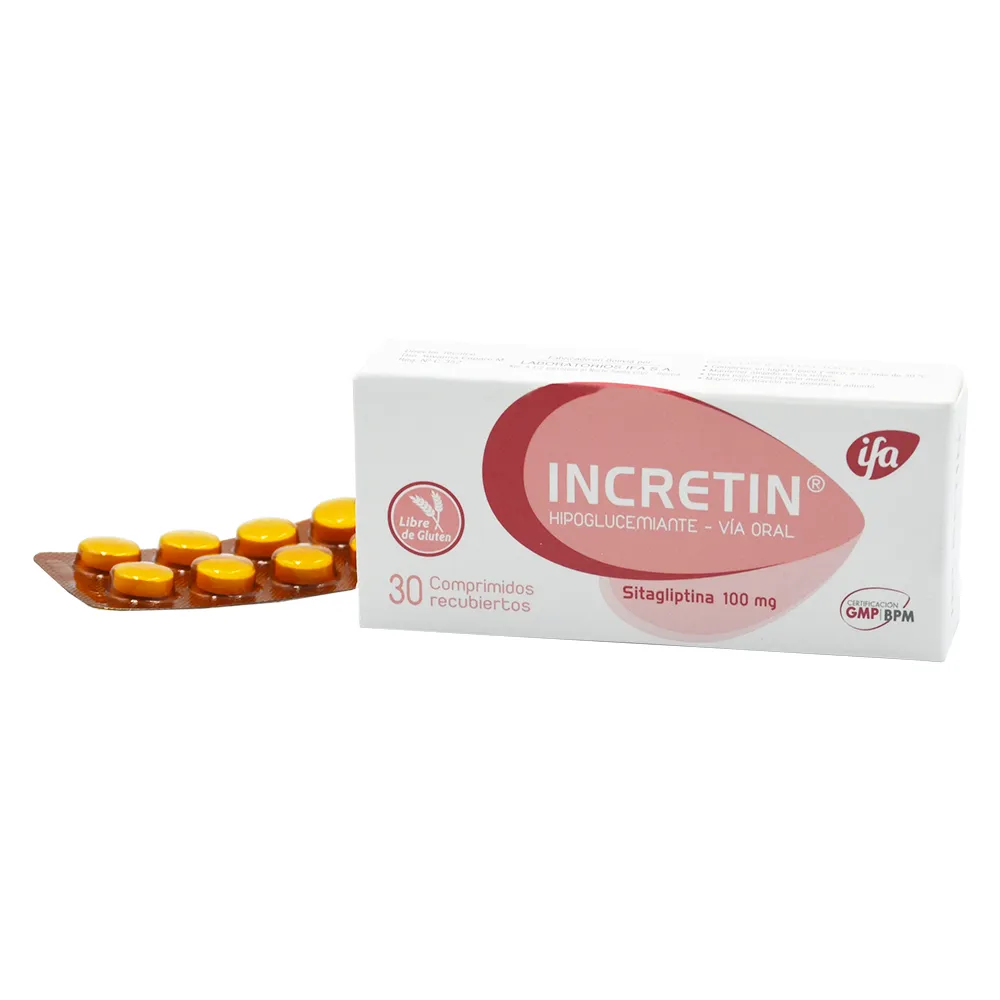 INCRETIN 100 MG CAJA X 30 COMPRIMIDOS - Ecofarma