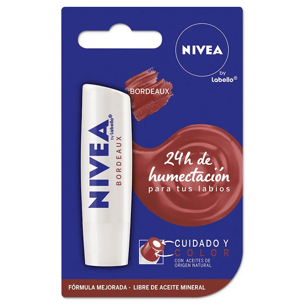 LABELLO NIVEA CUIDADO Y COLOR BORDEAUX - Ecofarma