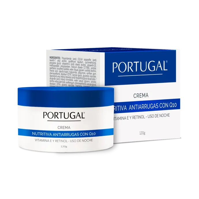 PORTUGAL CREMA NUTRITIVA ANTIARRUGAS CON Q10 POTE X 55 G - Ecofarma