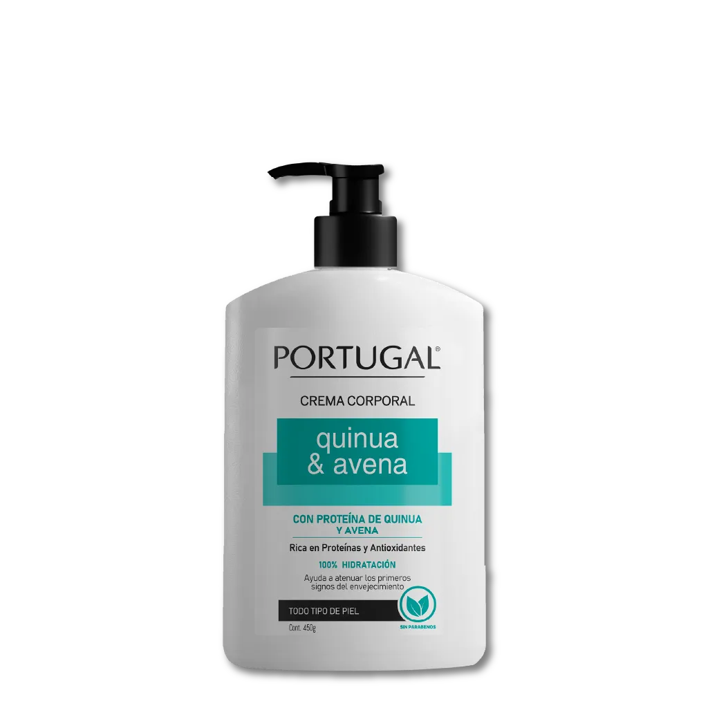 PORTUGAL CREMA CORPORAL QUINUA Y AVENA FCO X 450 GR - Ecofarma