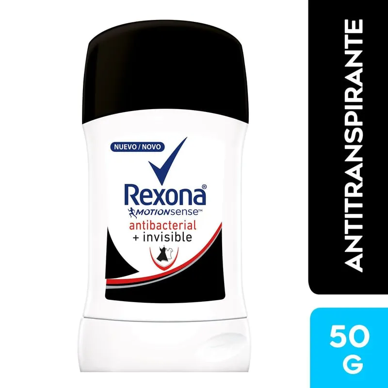 DESODORANTE REXONA BARRA ANTIBACT+INVISIBLE X 50 G - Ecofarma