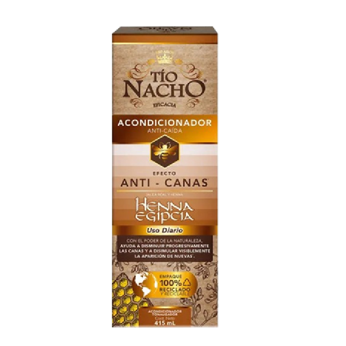 TIO NACHO ACONDICIONADOR ANTI CANAS HENNA EGIPCIA X 415 ML - Ecofarma