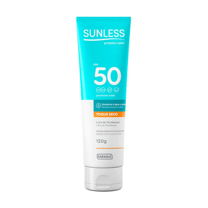 SUNLESS PROTECTOR  SOLAR FPS 50 TOQUE SECO X 120 GR - Ecofarma