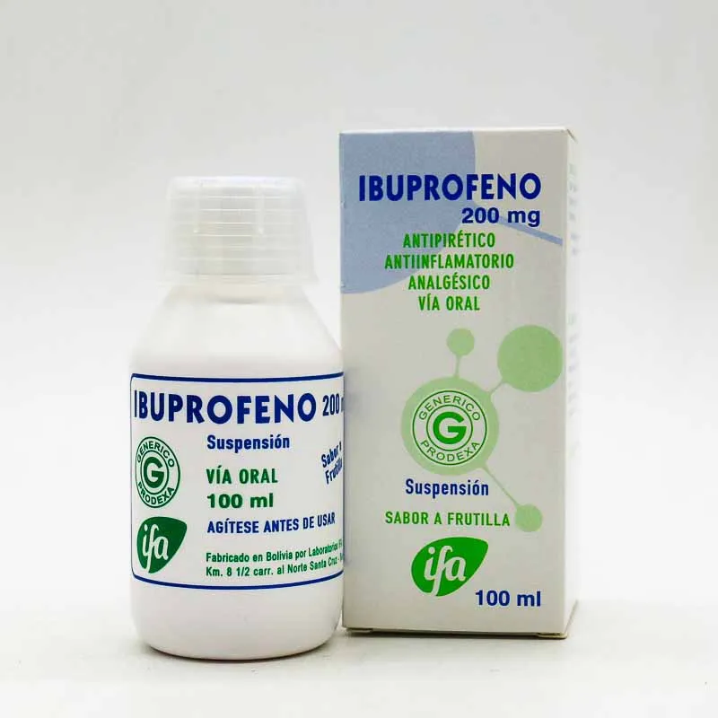 IBUPROFENO 200 MG SUSPENCION FCO X 100 ML - Ecofarma