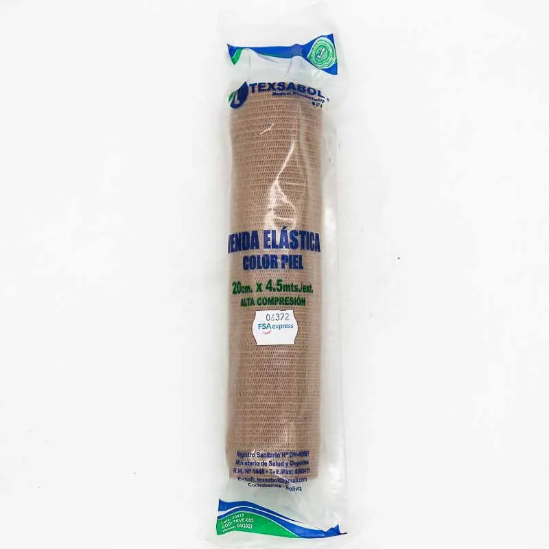 VENDA ELASTICA COLOR PIEL 20 CM X 4.50 M. - Ecofarma