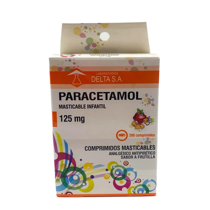 PARACETAMOL 125 MG CAJA X 200 COMPR MASTICABLES - Ecofarma