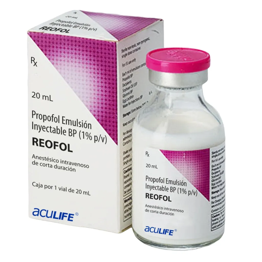 REOFOL PROPOFOL EMULCION    INYECTABLE  X 20 ML - Ecofarma