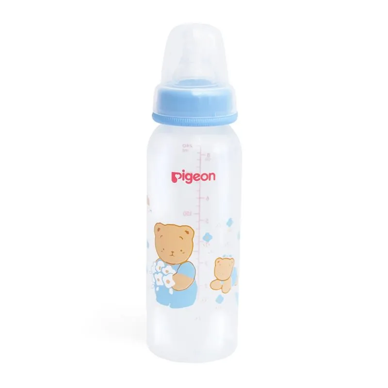 BIBERON FLEXIBLE DECORADO CELESTE OSO ELEFANTE 240 ML/ 8 OZ - Ecofarma