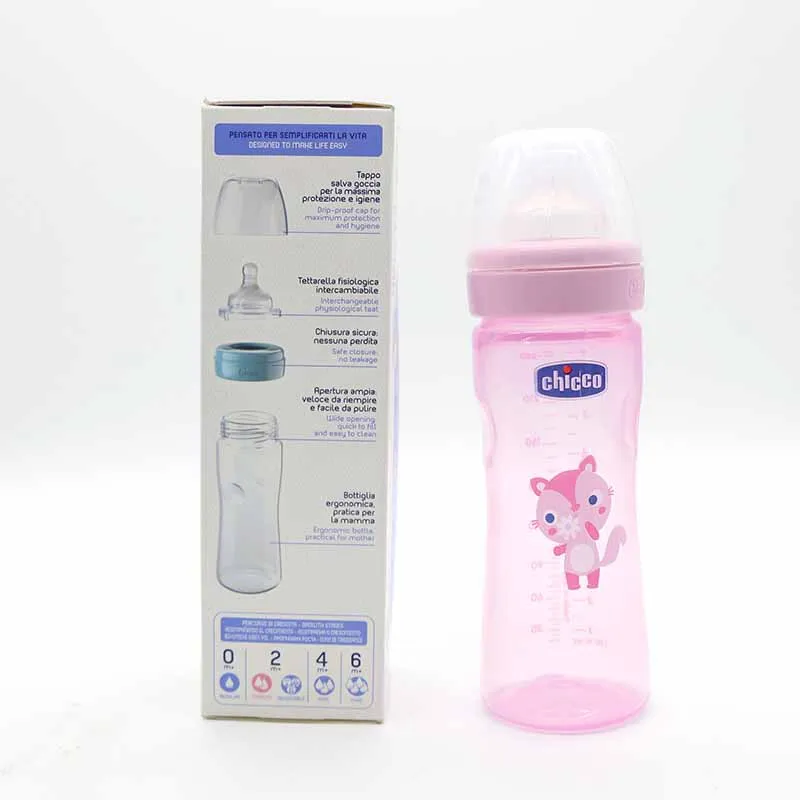 BIBERON CHICCO VERDE C/CUCHARA X 250 ML/9 OZ - Ecofarma