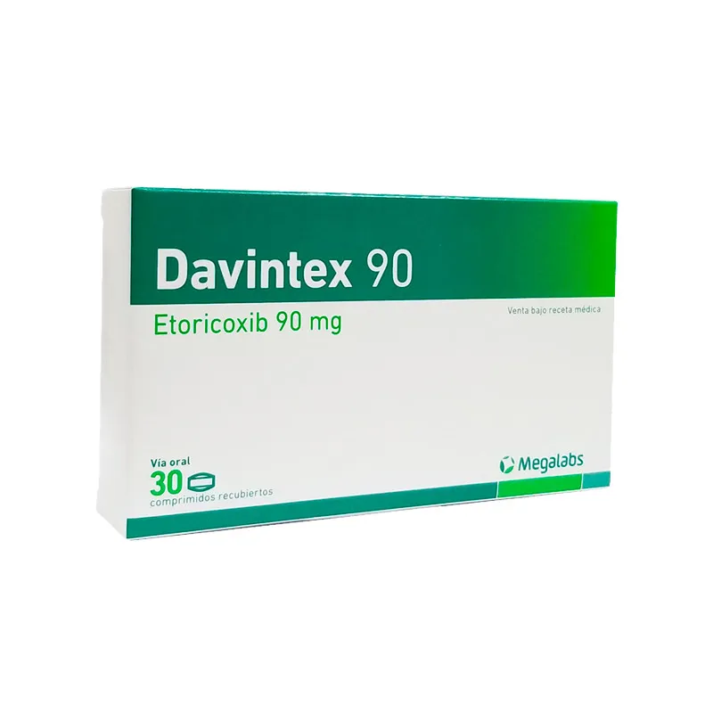 DAVINTEX 90 MG CAJA X 30 COMPRIMIDOS RECUBIERTOS - Ecofarma