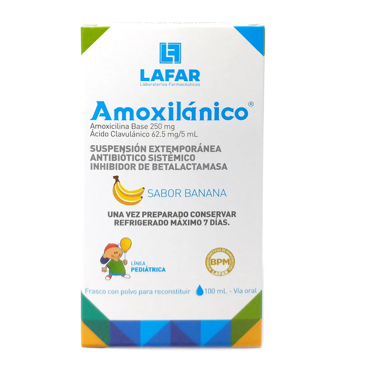 AMOXILANICO 250 MG SUSP FRASCO X 100 ML - Ecofarma