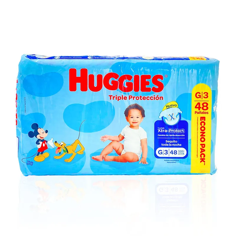 PAÑAL HUGGIES CELESTE TALLA G X 48 UNIDADES - Ecofarma