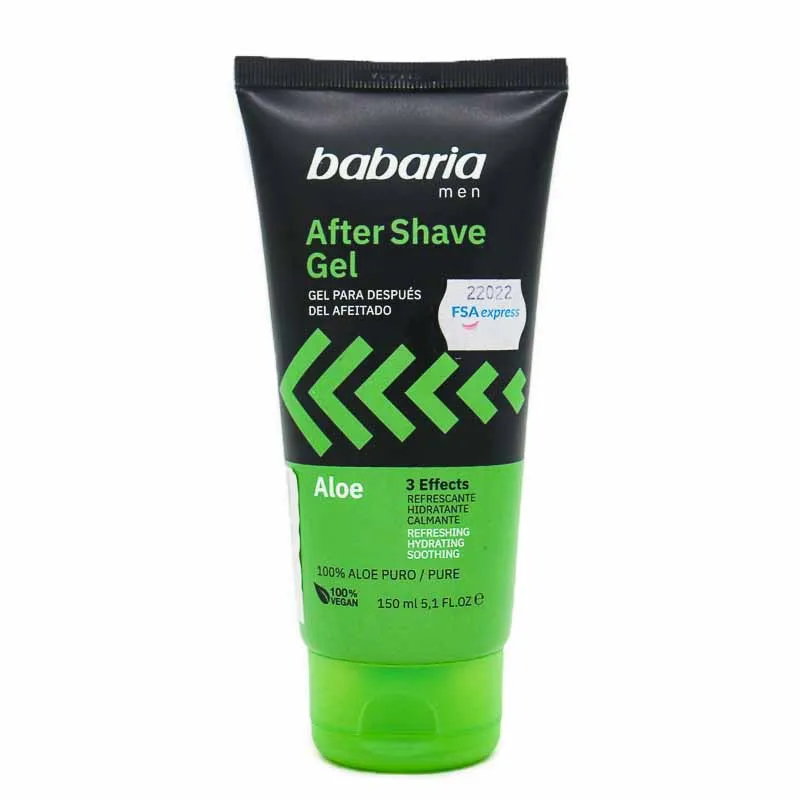 BABARIA AFTER SHAVE GEL ALOE MEN PARA DESPUES DEL AFEITADO  X 150 ML - Ecofarma