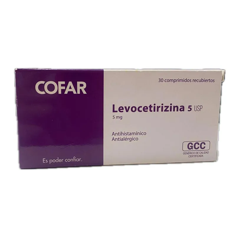 LEVOCETIRIZINA 5MG CAJA X 30 COMPRIMIDOS - Ecofarma