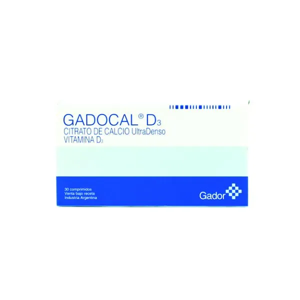GADOCAL D3 CAJA X 30 COMPRIMIDOS - Ecofarma
