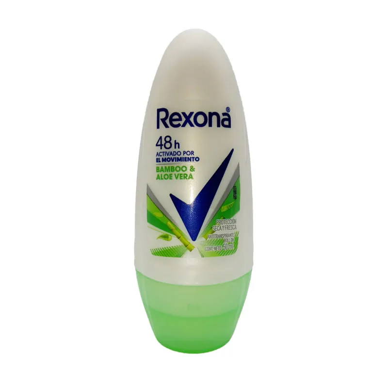 DESODORANTE REXONA ROLLON BAMBOO & ALOE X 50 ML - Ecofarma