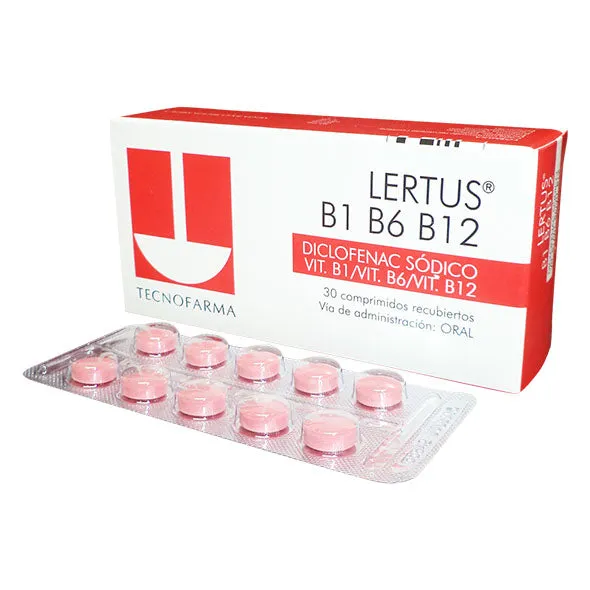 LERTUS B1- B6- B12 CAJA X 30 COMPRIMIDOS - Ecofarma