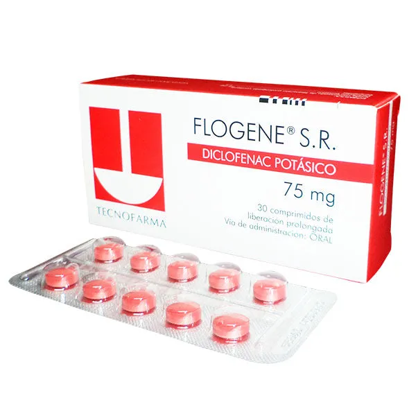 FLOGENE SR DICLOFENACO POTASICO 75 MG CAJA X 30 COMPRIMIDOS - Ecofarma