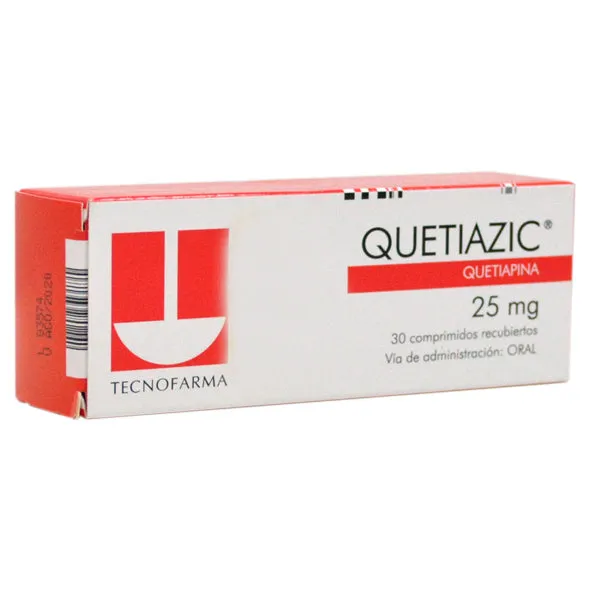 QUETIAZIC QUETIAPINA 25 MG CAJA X 30 COMPRIMIDOS - Ecofarma