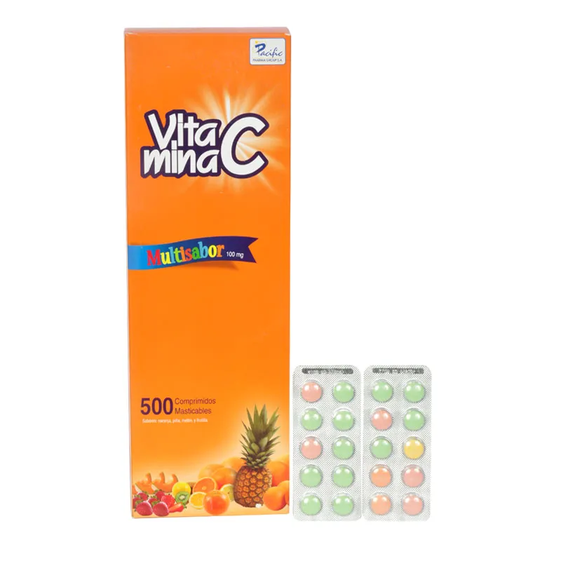 VITAMINA C 100 MG MASTICABLES CAJA X 50 BLISTERS - Ecofarma