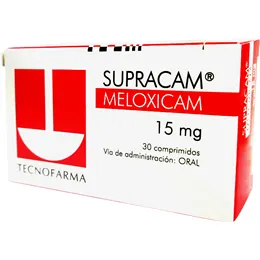 SUPRACAM MELOXICAM 15 MG CAJA X 30 COMPRIMIDOS - Ecofarma