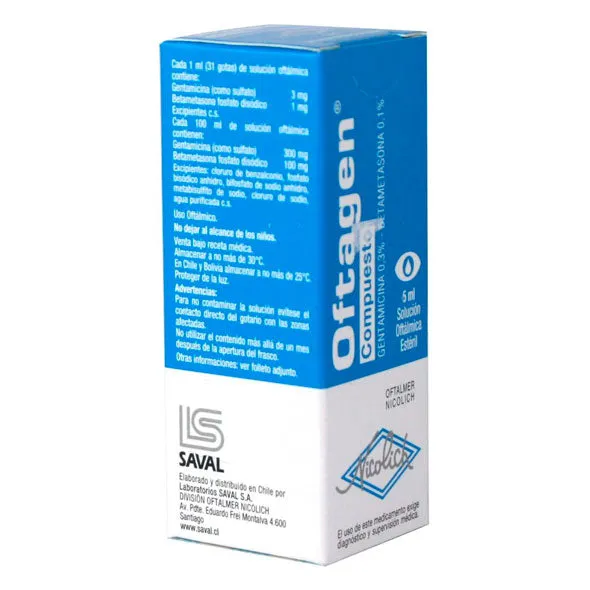 OFTAGEN COMPUESTO SOL. OFTALMICA X 5 ML - Ecofarma