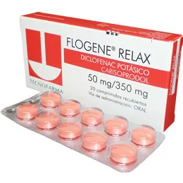 FLOGENE RELAX DICLOFENACO CARISOPROLOL CAJA X 20 COMPRIMIDOS - Ecofarma