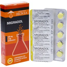 MIGRADOL 125 MG CAJA X 20 COMPRIMIDOS - Ecofarma