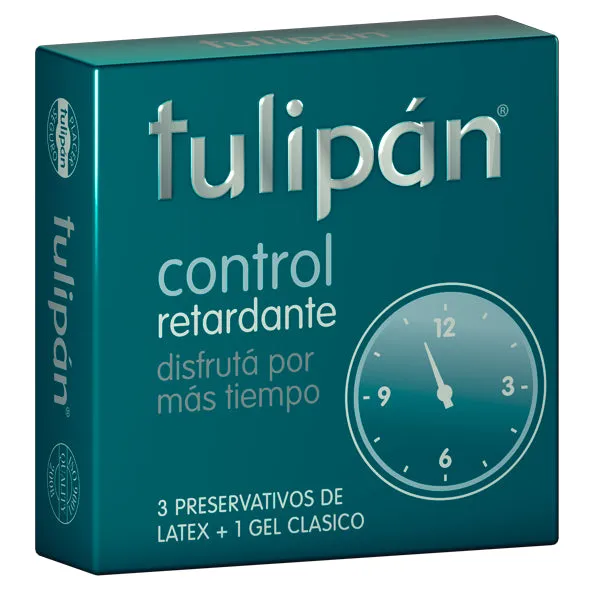 PRESERVATIVO TULIPAN CONTROL RETARDANTE X 3 UNID. - Ecofarma