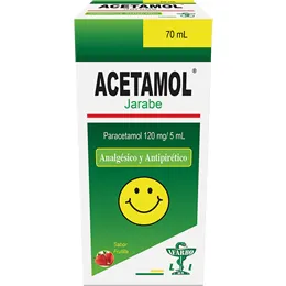 ACETAMOL PARACETAMOL 120 MG JARABE FCO X 70 ML - Ecofarma