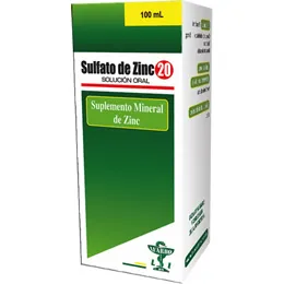 SULFATO DE ZINC 20 MG SUSP FCO X 100 ML - Ecofarma