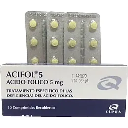 ACIFOL ÁCIDO FÓLICO 10 MG CAJA X 30 COMPRIMIDOS - Ecofarma