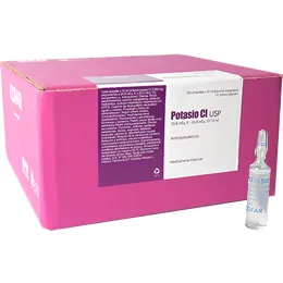 CLORURO DE POTASIO 20% CAJA X 100 AMPOLLAS - Ecofarma