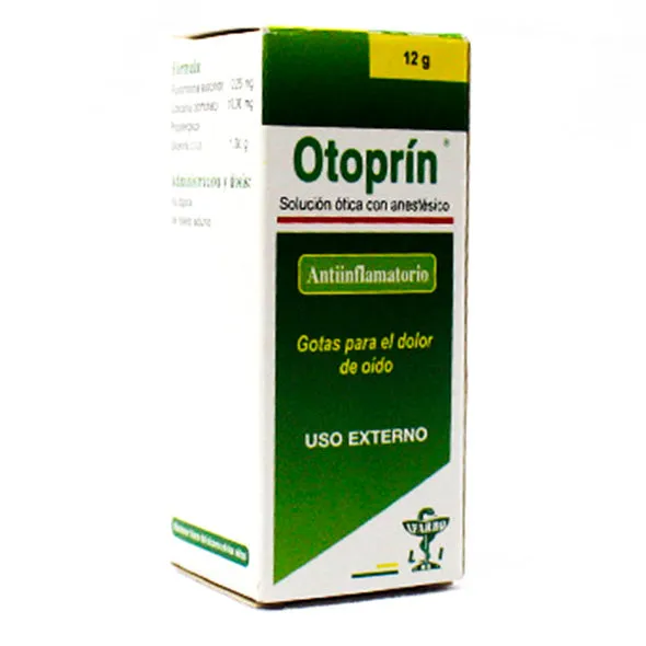 OTOPRIN CON ANESTESICO GOTAS OTICAS FCO X 12 GR - Ecofarma